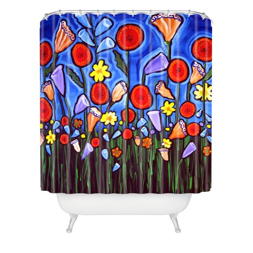 DENY Designs Fun Funky Flowers Shower Curtains