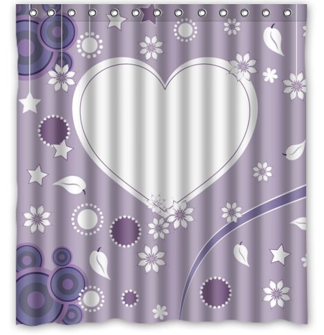 Saint Valentine's Day Graceful Background Love Heart In Centre Shower Curtain