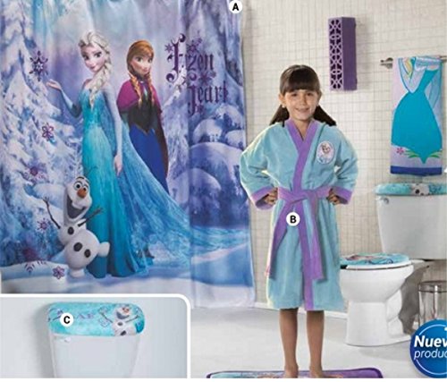 Disney Frozen Bath robe 5 Piece frozen bathroom Accessories
