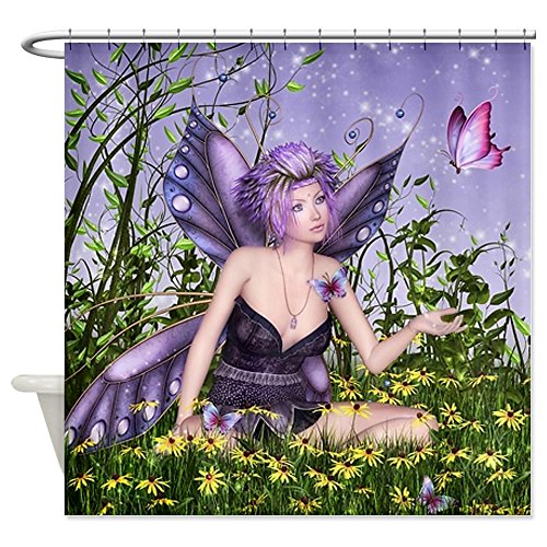 Purple Spring Fairy Shower Curtain