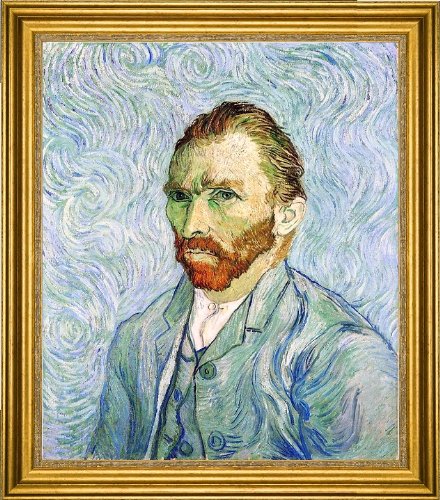 Vincent Van Gogh A Self Portrait Framed Premium Canvas Print