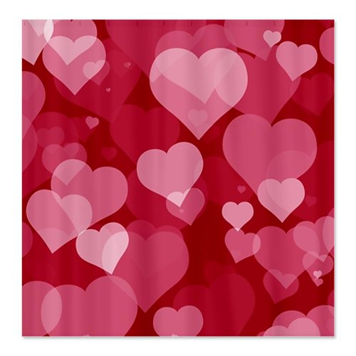 LOVE HEARTS Romantic Shower Curtain for Sale