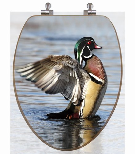 3D Wood Duck Picture Toilet Seat