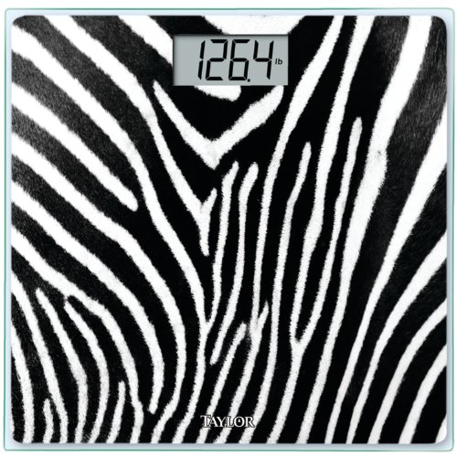 Zebra Print Digital Bath Scale