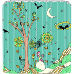 DENY Designs Rebekah Ginda Design Spiderwebs Greent Tree Shower Curtain