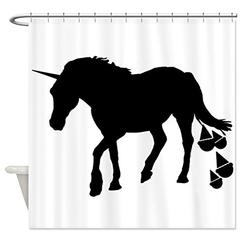 Unicorn Pooping Ice Cream Fun Shower Curtain