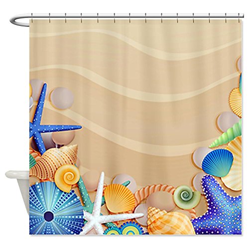Pretty Sea Shell Beach Shower Curtain