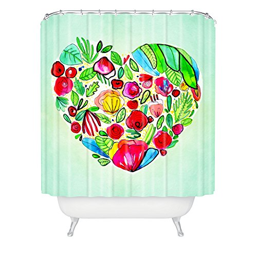 Flower Heart Shower Curtain
