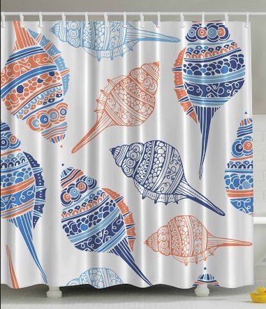 Seashell Shower Curtains by Ambesonne