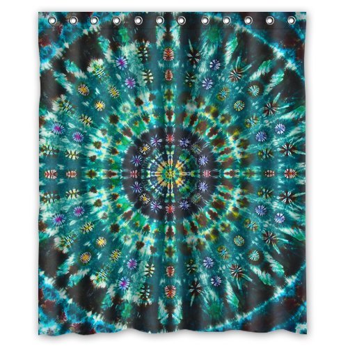 Blue Mandala Paisley Damask WaterProof Polyester Shower Curtain