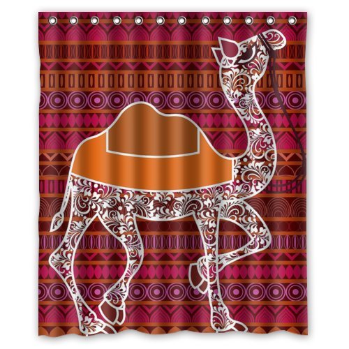 Cool Bohemian Style Camel Pride Design Shower Curtain