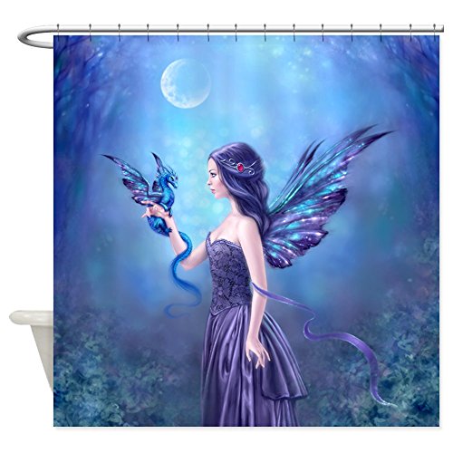 Iridescent Fairy and Dragon Shower Curtain