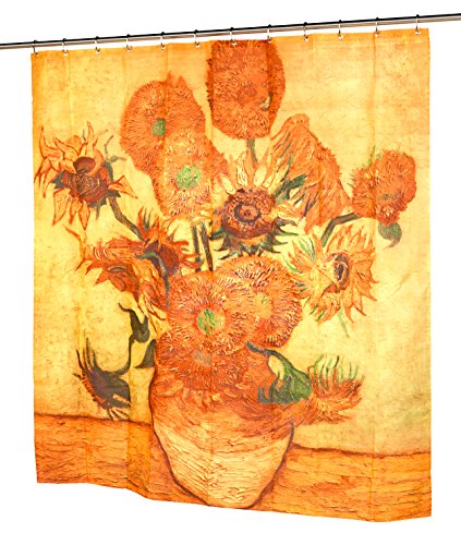 Carnation Home Fashions Sunflowers Fabric Shower Curtain